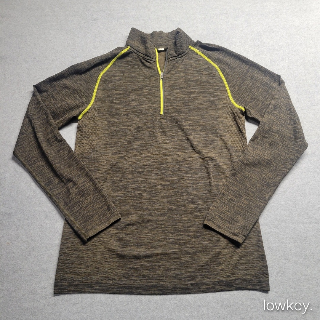 Lululemon Metal Vent Tech 1/4 Zip Pullover Mens Green Lime Space Dye Athletic L